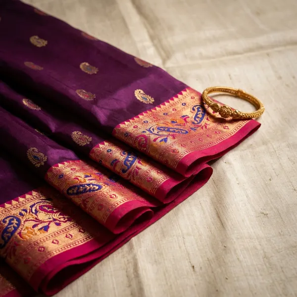 Purple_Noor_Rangvati_Wedding_Silk_Saree
