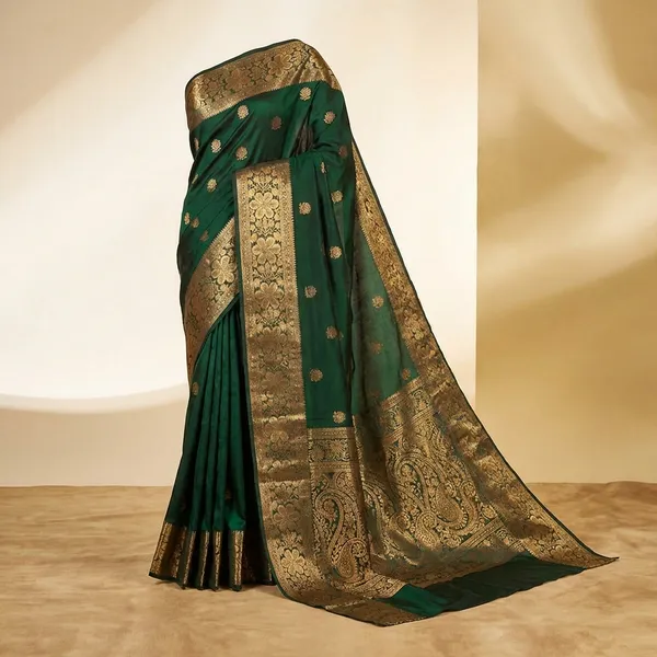 Green_Rajsi_Aura_Woven_Silk_Saree