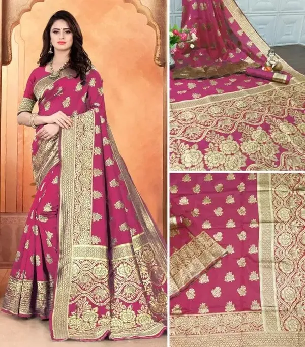 Pink_Vanshika_Royale_Banarasi_Silk_Saree