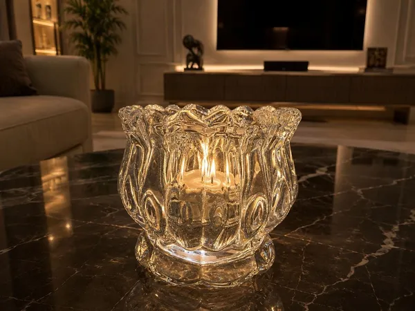 Floral_Tealight_Holder_and_4_scented_Tealight