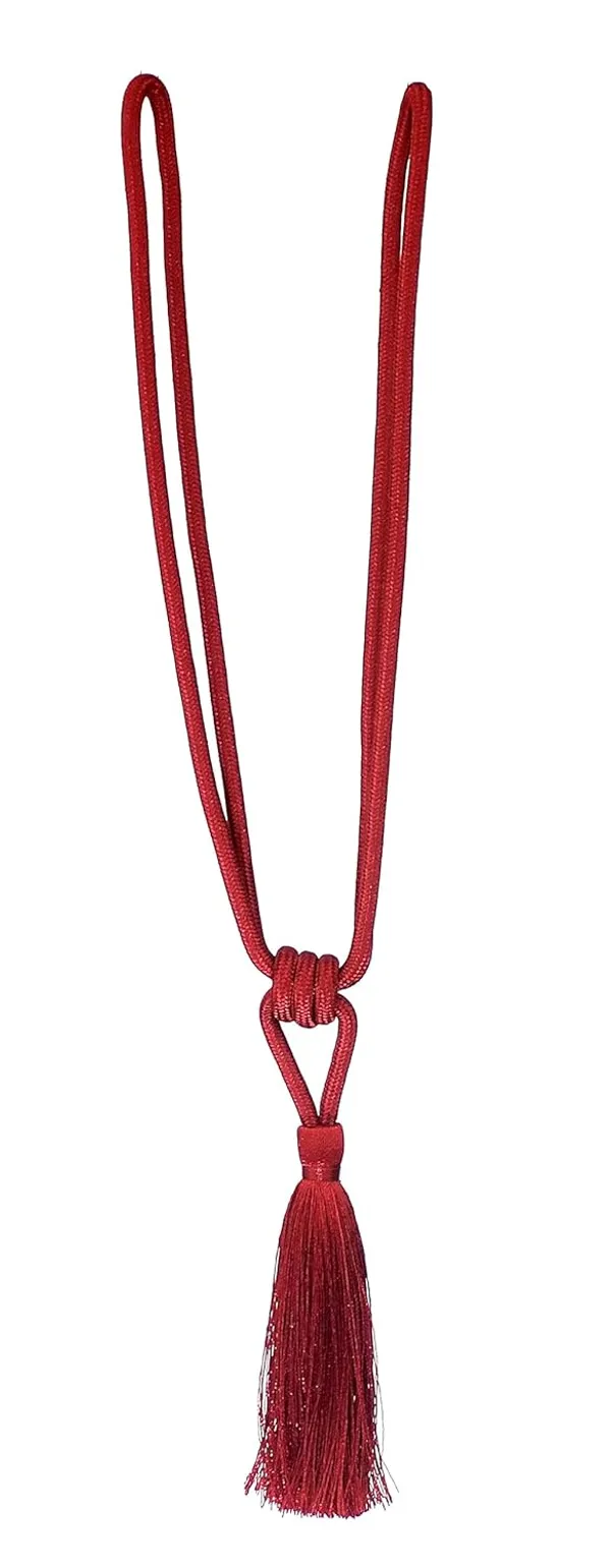 Polyester_Curtain_Tieback_with_Tassel_Small_Cute_Size_2PK_Col._225DULLRED