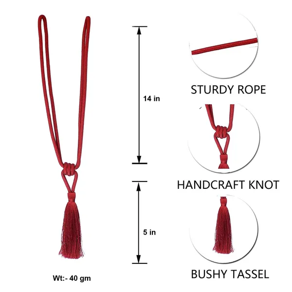 Polyester_Curtain_Tieback_with_Tassel_Small_Cute_Size_2PK_Col._225DULLRED