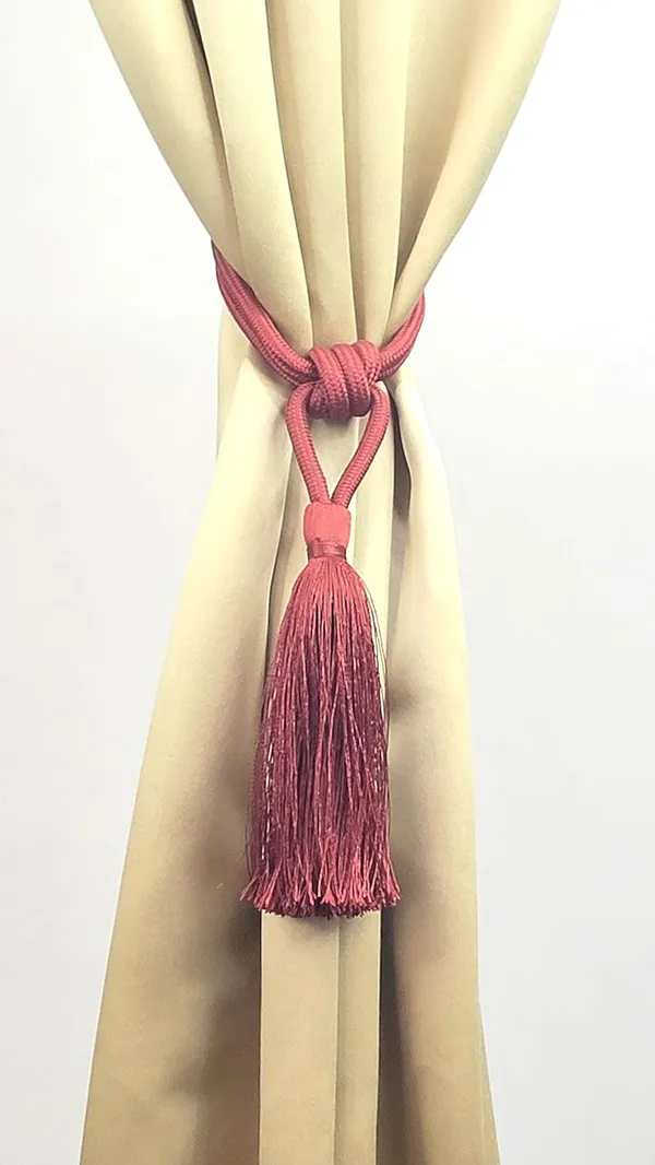 Polyester_Curtain_Tieback_with_Tassel_Small_Cute_Size_2PK_Col._225DULLRED