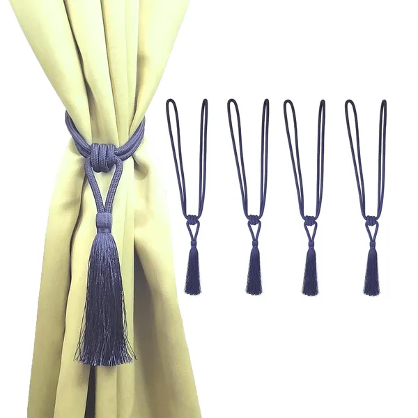 Polyester_Curtain_Tieback_with_Tassel_Small_Cute_Size_2PK_Col._233NAVYBLUE