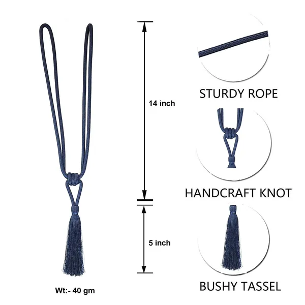 Polyester_Curtain_Tieback_with_Tassel_Small_Cute_Size_2PK_Col._233NAVYBLUE