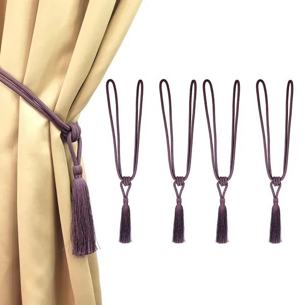 Polyester_Curtain_Tieback_with_Tassel_Small_Cute_Size_2PK_Col._220DARKPURPLE