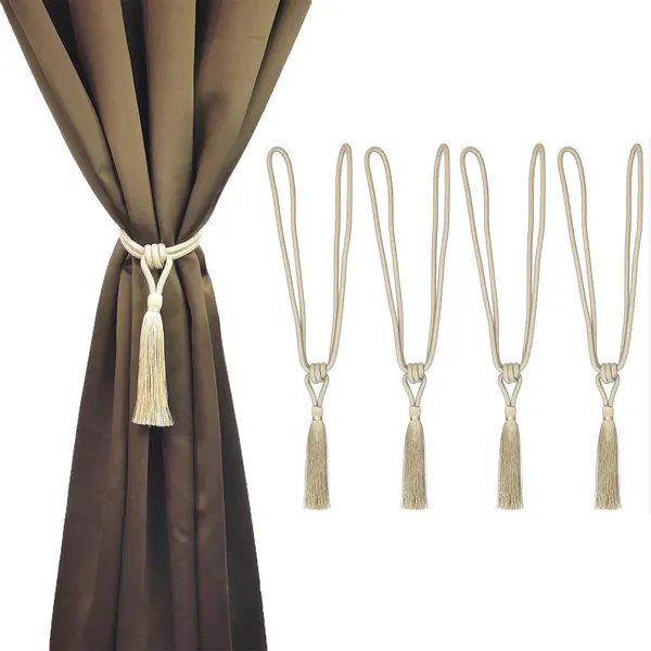 Polyester_Curtain_Tieback_with_Tassel_Small_Cute_Size_2PK_Col._205BEIGE