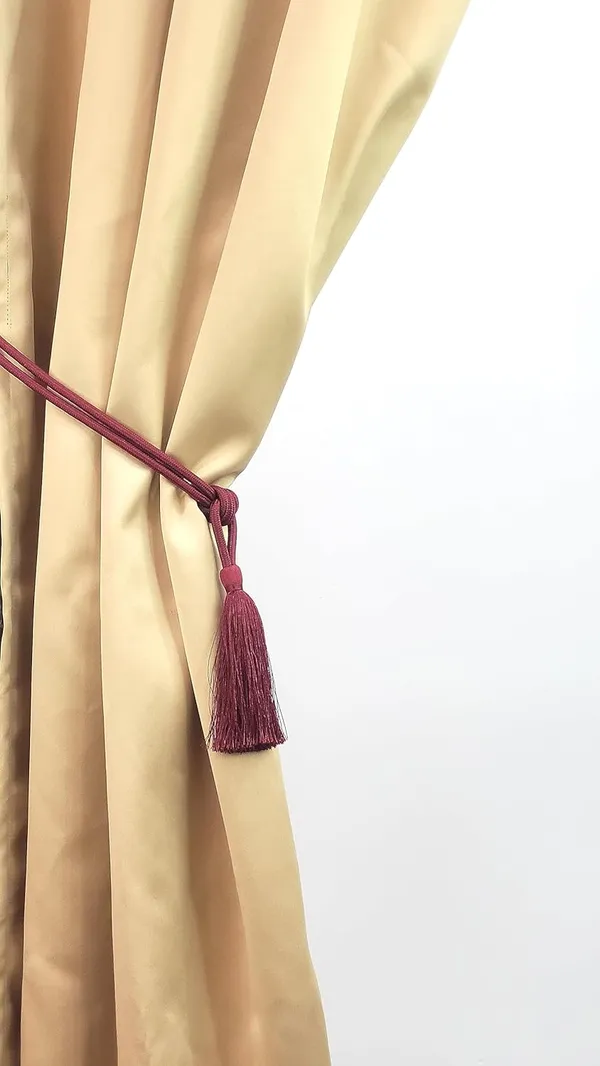 Polyester_Curtain_Tieback_with_Tassel_Small_Cute_Size_2PK_Col._226BURGANDY