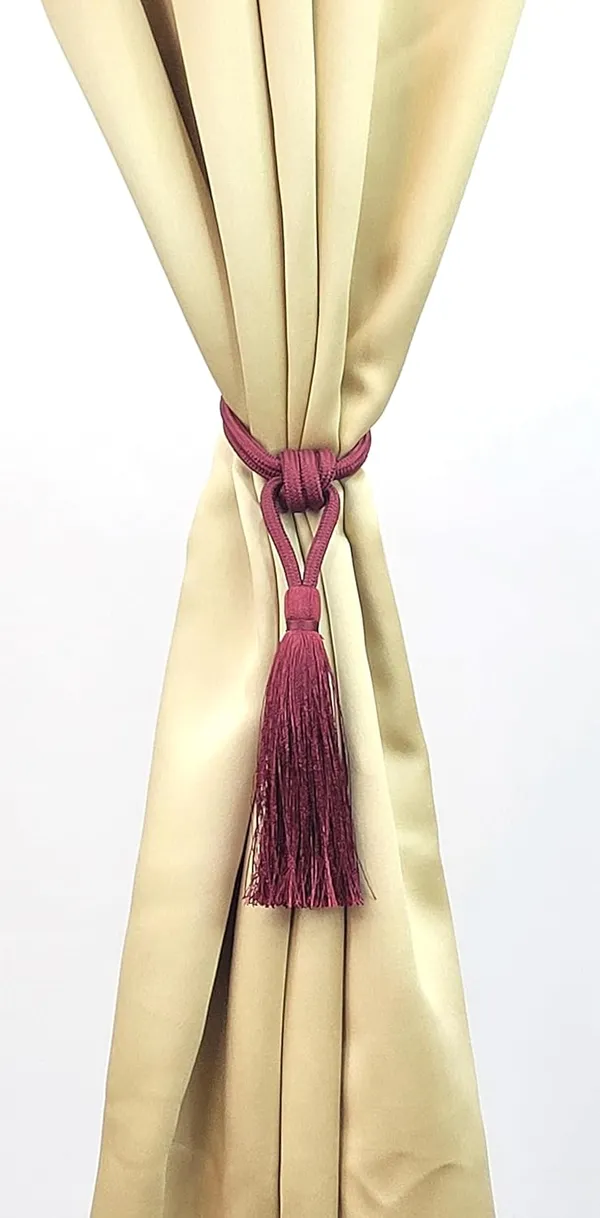 Polyester_Curtain_Tieback_with_Tassel_Small_Cute_Size_2PK_Col._226BURGANDY