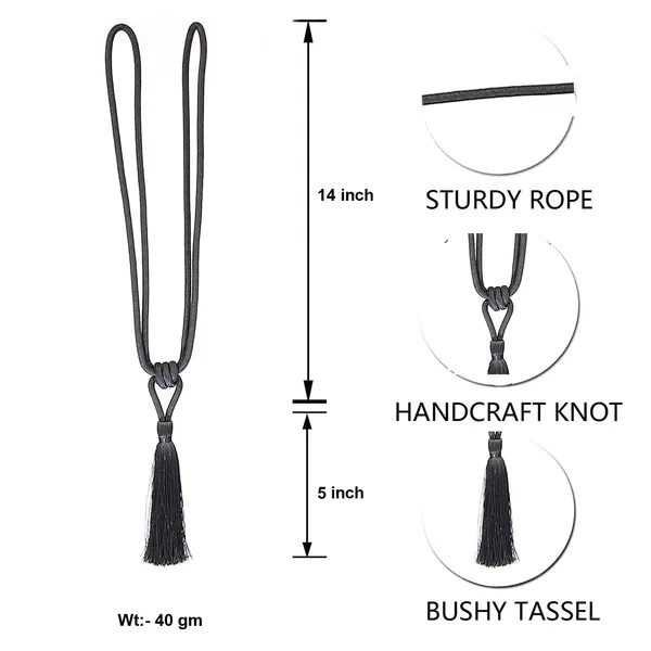 Polyester_Curtain_Tieback_with_Tassel_Small_Cute_Size_2PK_Col._245CHARCOAL