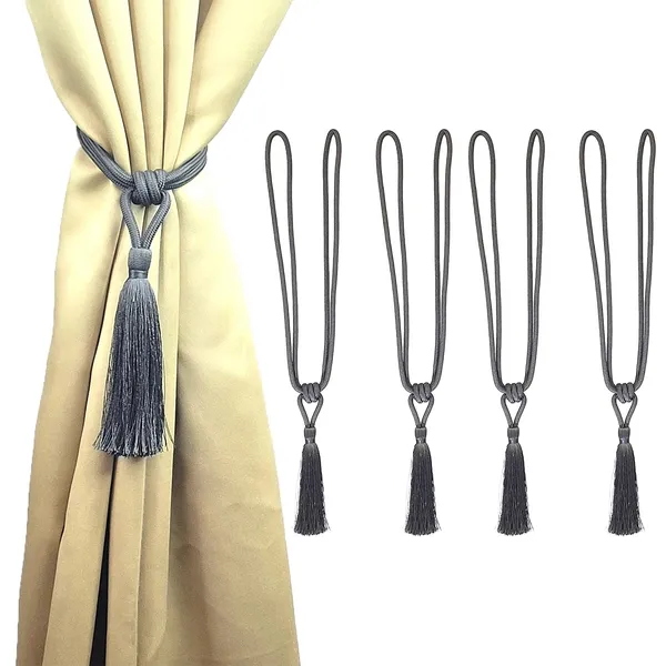 Polyester_Curtain_Tieback_with_Tassel_Small_Cute_Size_2PK_Col._245CHARCOAL