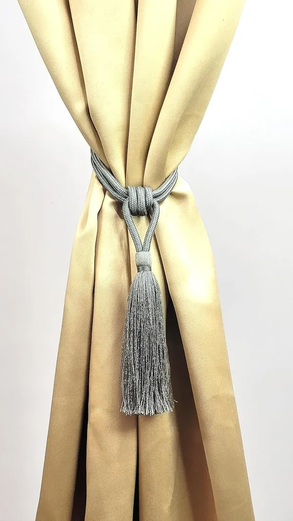 Polyester_Curtain_Tieback_with_Tassel_Small_Cute_Size_2PK_Col._215GRAY