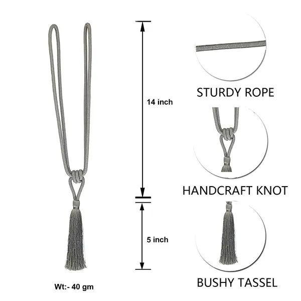 Polyester_Curtain_Tieback_with_Tassel_Small_Cute_Size_2PK_Col._215GRAY