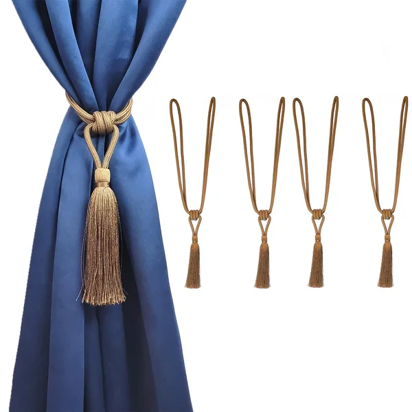 Polyester_Curtain_Tieback_with_Tassel_Small_Cute_Size_2PK_Col._211MUSTARD