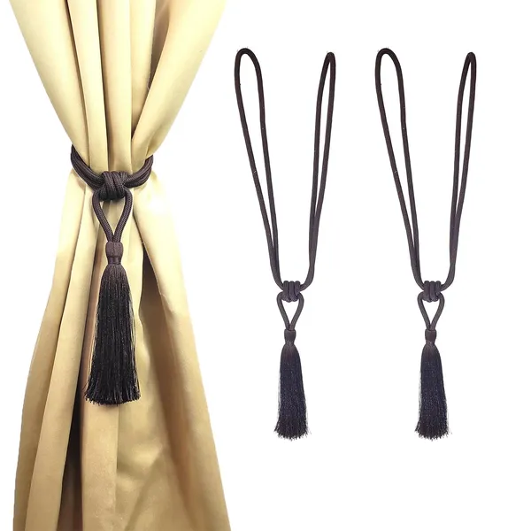 Polyester_Curtain_Tieback_with_Tassel_Small_Cute_Size_2PK_Col._229CHOCOLATE