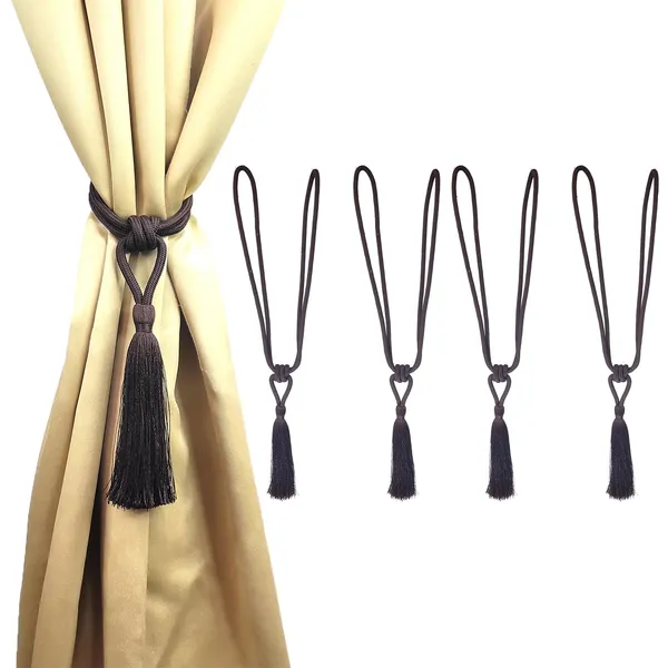 Polyester_Curtain_Tieback_with_Tassel_Small_Cute_Size_2PK_Col._229CHOCOLATE
