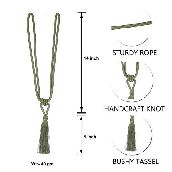 Polyester_Curtain_Tieback_with_Tassel_Small_Cute_Size_2PK_Col._217DARKGREEN