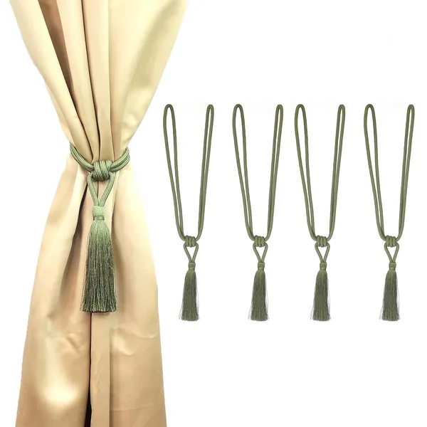 Polyester_Curtain_Tieback_with_Tassel_Small_Cute_Size_2PK_Col._217DARKGREEN