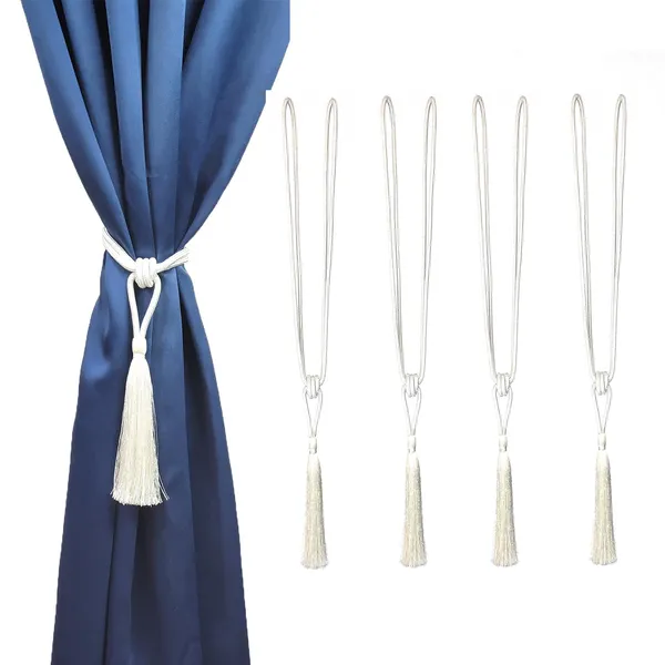 Polyester_Curtain_Tieback_with_Tassel_Small_Cute_Size_2PK_Col._201WHITE