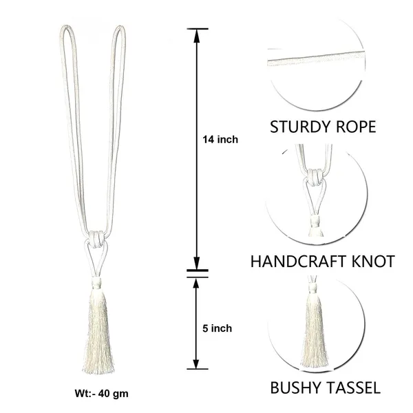 Polyester_Curtain_Tieback_with_Tassel_Small_Cute_Size_2PK_Col._201WHITE