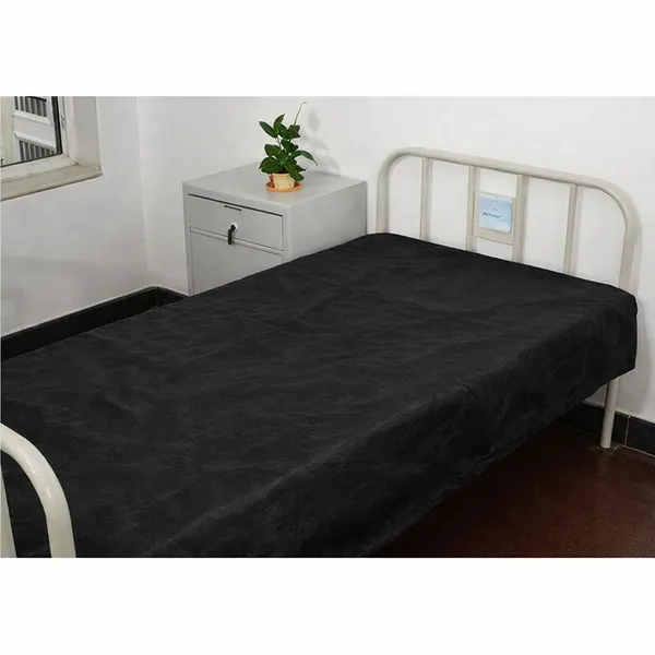 Black_Non_Woven_Fabric_Disposable_Bed_Sheet_For_Hospital