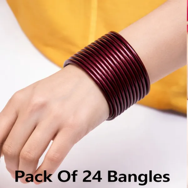 Maroon_Glass_And_And_Premium_Bangles_For_Home