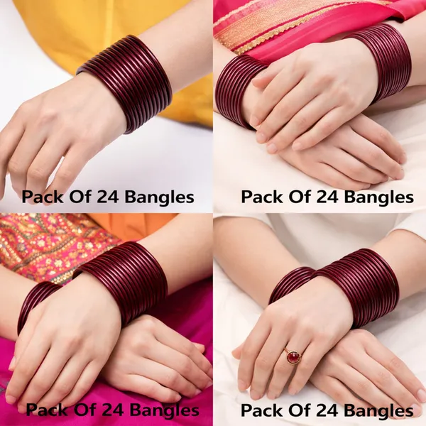 Maroon_Glass_And_And_Premium_Bangles_For_Home