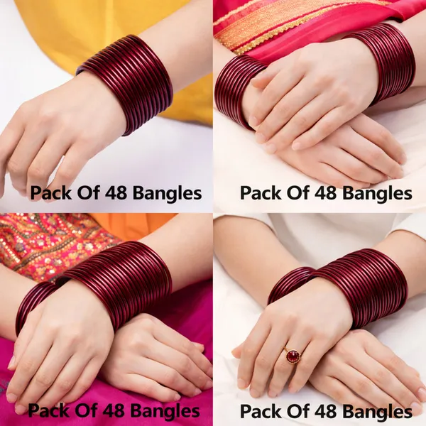 Maroon_Glass_And_And_Premium_Bangles_For_Home