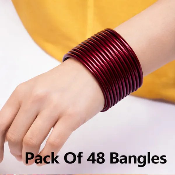 Maroon_Glass_And_And_Premium_Bangles_For_Home