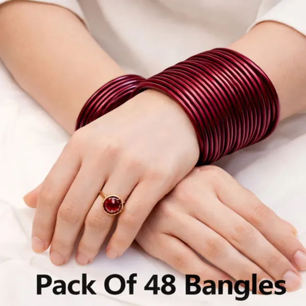 Maroon_Glass_And_And_Premium_Bangles_For_Home