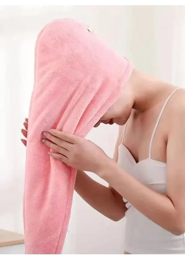 Pack_Of_1_Pink_Hair_Towel_Wrap_Absorbent_Hair_Drying_Bathrobe_Magic_Hair_Wrap_Super_Quick_Drying_Microfiber_500_Gsm_Bath_Hair_Dry_Cap_Salon_Towel