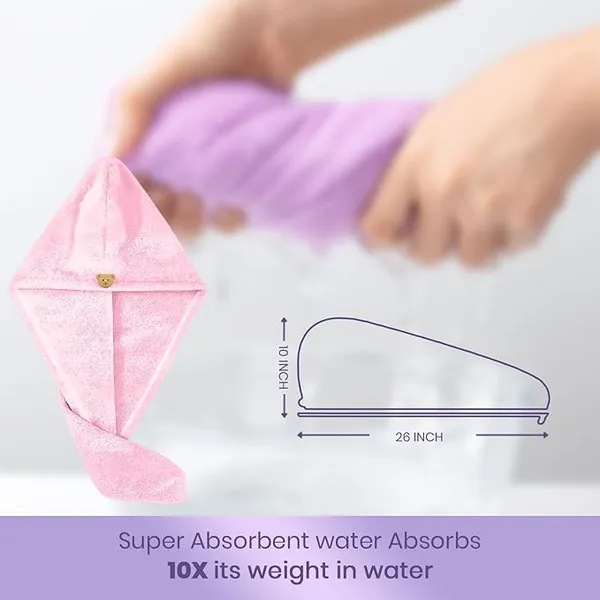 Pack_Of_1_Pink_Hair_Towel_Wrap_Absorbent_Hair_Drying_Bathrobe_Magic_Hair_Wrap_Super_Quick_Drying_Microfiber_500_Gsm_Bath_Hair_Dry_Cap_Salon_Towel