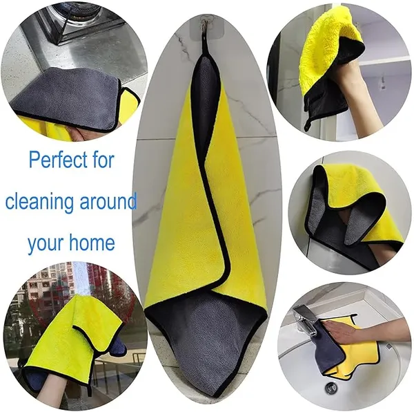 Pack_Of_3_Multicolor_Heavy_Microfiber_Cloth_For_Car_Cleaning_And_Detailing,_Double_Sided,_Extra_Thick_Plush_Microfiber_Towel_Lint_Free_(Size_40Cm_X_40Cm)