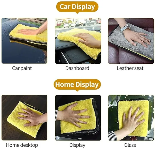 Pack_Of_3_Multicolor_Heavy_Microfiber_Cloth_For_Car_Cleaning_And_Detailing,_Double_Sided,_Extra_Thick_Plush_Microfiber_Towel_Lint_Free_(Size_40Cm_X_40Cm)