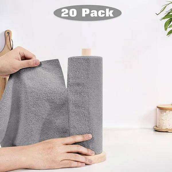 Grey_Microfiber_Reusable,_Washable_Tear_Away_Cleaning_Rags_For_Home,_Kitchen_Surfaces,_Garage_&_Auto_Detailing_Car,_Dishes_Cleaning_Towel_Pack_Roll_(25X25_Cm)