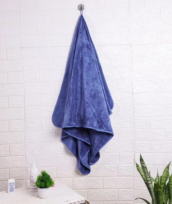 Dark_Blue_Robkin_Microfiber_Super_Soft_Coral_Fleece_Bathing_Towel_With_Hook_Quick_Dry_Super_Absorbent_Bath_Towel_For_Men_And_Women_70X140_Cm,_350_Gsm