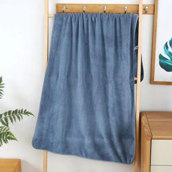 Dark_Blue_Robkin_Microfiber_Super_Soft_Coral_Fleece_Bathing_Towel_With_Hook_Quick_Dry_Super_Absorbent_Bath_Towel_For_Men_And_Women_70X140_Cm,_350_Gsm