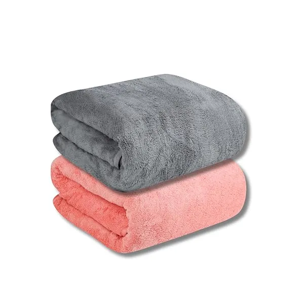 Pack_Of_2_Pink_And_Grey_Robkin_Large_Bath_Towels_Microfiber_Bath_Towel_Soft,_Absorbent,_Quick_Dry_Towel_For_Men_&_Women