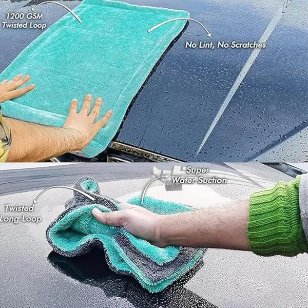 Green_Robkin_Microfiber_Twisted_Loop_Cleaning_Cloth_Autolux_1200_Gsm_Car_Towel_Plush_Pile,_Edgeless,_Lint_Free,_Super_Absorbent_(40X40Cm,_1200_Gsm)