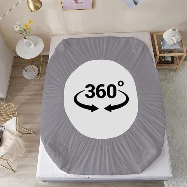 Grey_Cotton_Quilted_100%_Waterproof_Mattress_Protector_With_Waterproof_Backing_,Breathable_Hypoallergenic_Noiseless_Ultra_Soft_Fitted_Bed_Protector