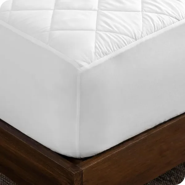 White_Cotton_Quilted_100%_Waterproof_Mattress_Protector_With_Waterproof_Backing_,Breathable_Hypoallergenic_Noiseless_Ultra_Soft_Fitted_Bed_Protector