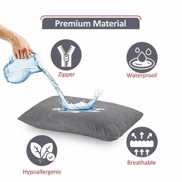 Grey_Terry_Cotton_Pillow_Cover_With_Waterproof_Membrane_Protects_Pillow_From_Bed_Bugs,_Dust_Mites_&_Liquid_Spills_(Pack_of_2)