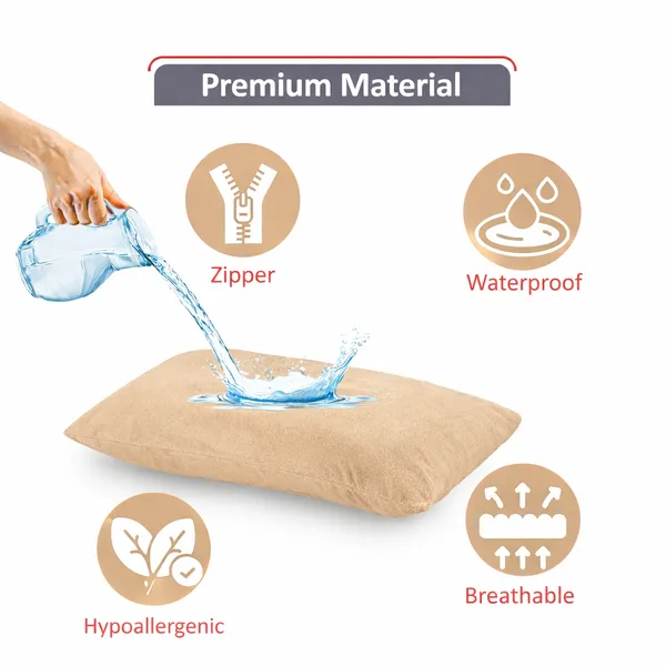 Beige_Terry_Cotton_Pillow_Cover_With_Waterproof_Membrane_Protects_Pillow_From_Bed_Bugs,_Dust_Mites_&_Liquid_Spills_(Pack_of_2)