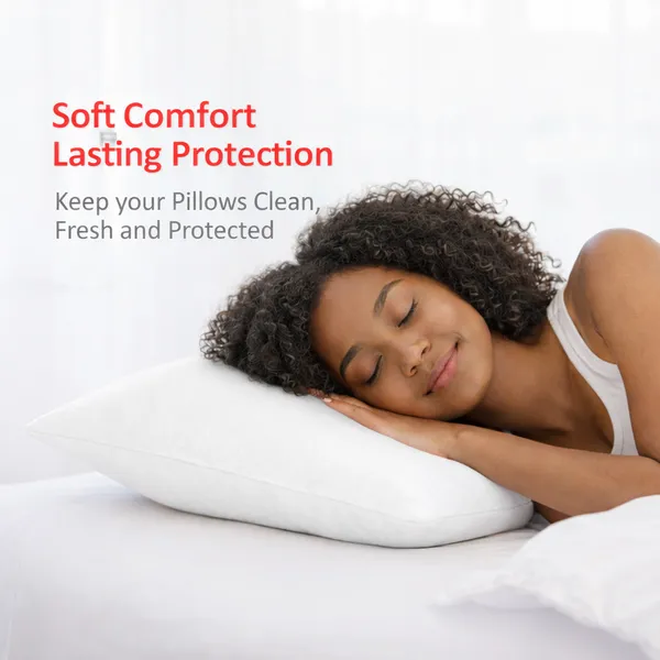White_Terry_Cotton_Pillow_Cover_With_Waterproof_Membrane_Protects_Pillow_From_Bed_Bugs,_Dust_Mites_&_Liquid_Spills_(Pack_of_2)
