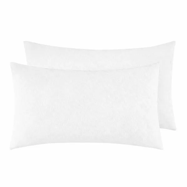 White_Terry_Cotton_Pillow_Cover_With_Waterproof_Membrane_Protects_Pillow_From_Bed_Bugs,_Dust_Mites_&_Liquid_Spills_(Pack_of_2)