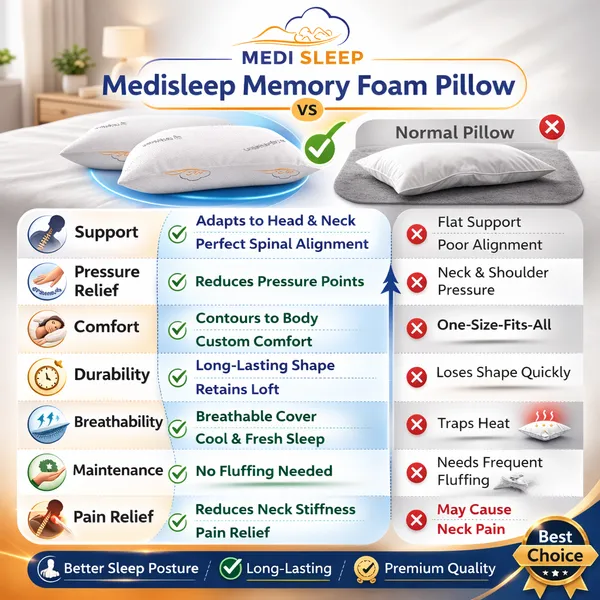 White_Medisleep_Memory_Foam_Pillow_for_Neck_Pain_Relief_|_Orthopedic_Cervical_Support_Pillow_|_Breathable_&_Durable_Bed_Pillow_for_Back_&_Side_Sleepers_|_Pack_of_2