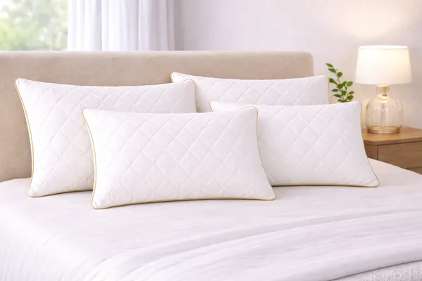 White_Quilted_Microfiber_Pillow_for_Neck_&_Shoulder_Support_|_Ultra-Soft_Hotel_Feel_|_Hypoallergenic_&_Dust_Mite_Resistant_|_Breathable_|_27_x_17_Inch_(Standard_Size)_(Pack_of_4)