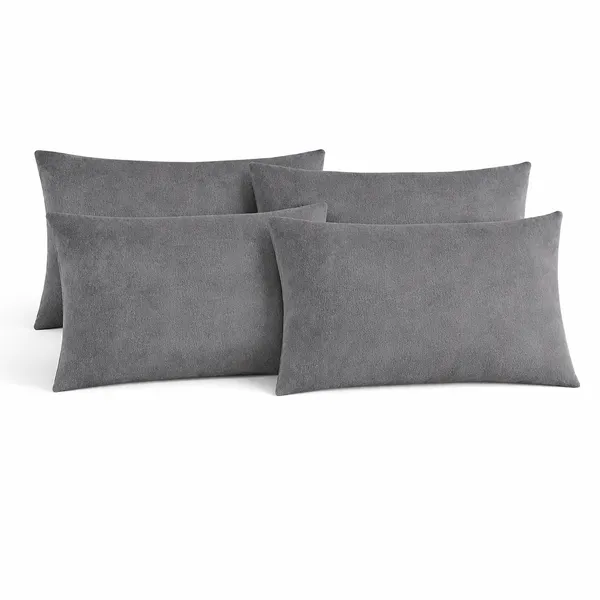 Grey_Terry_Cotton_Pillow_Cover_With_Waterproof_Membrane_Protects_Pillow_From_Bed_Bugs,_Dust_Mites_&_Liquid_Spills_(Pack_of_4)