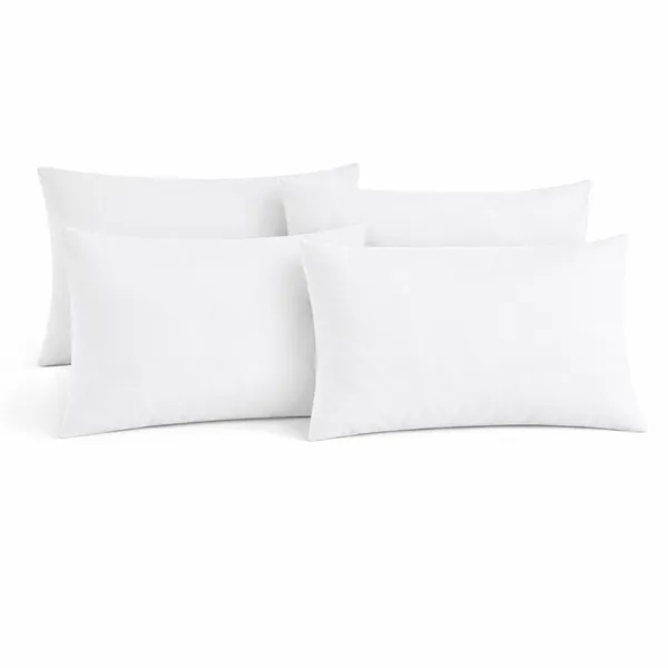 White_Terry_Cotton_Pillow_Cover_With_Waterproof_Membrane_Protects_Pillow_From_Bed_Bugs,_Dust_Mites_&_Liquid_Spills_(Pack_of_4)