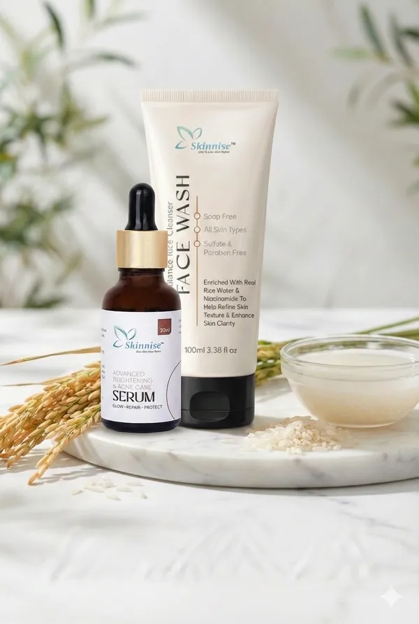 Radiance_Rice_Cleanser_Face_Wash_100_Ml_And_Advanced_Brightening_&_Acne_Care_Serum_30_Ml_Pack_Of_2